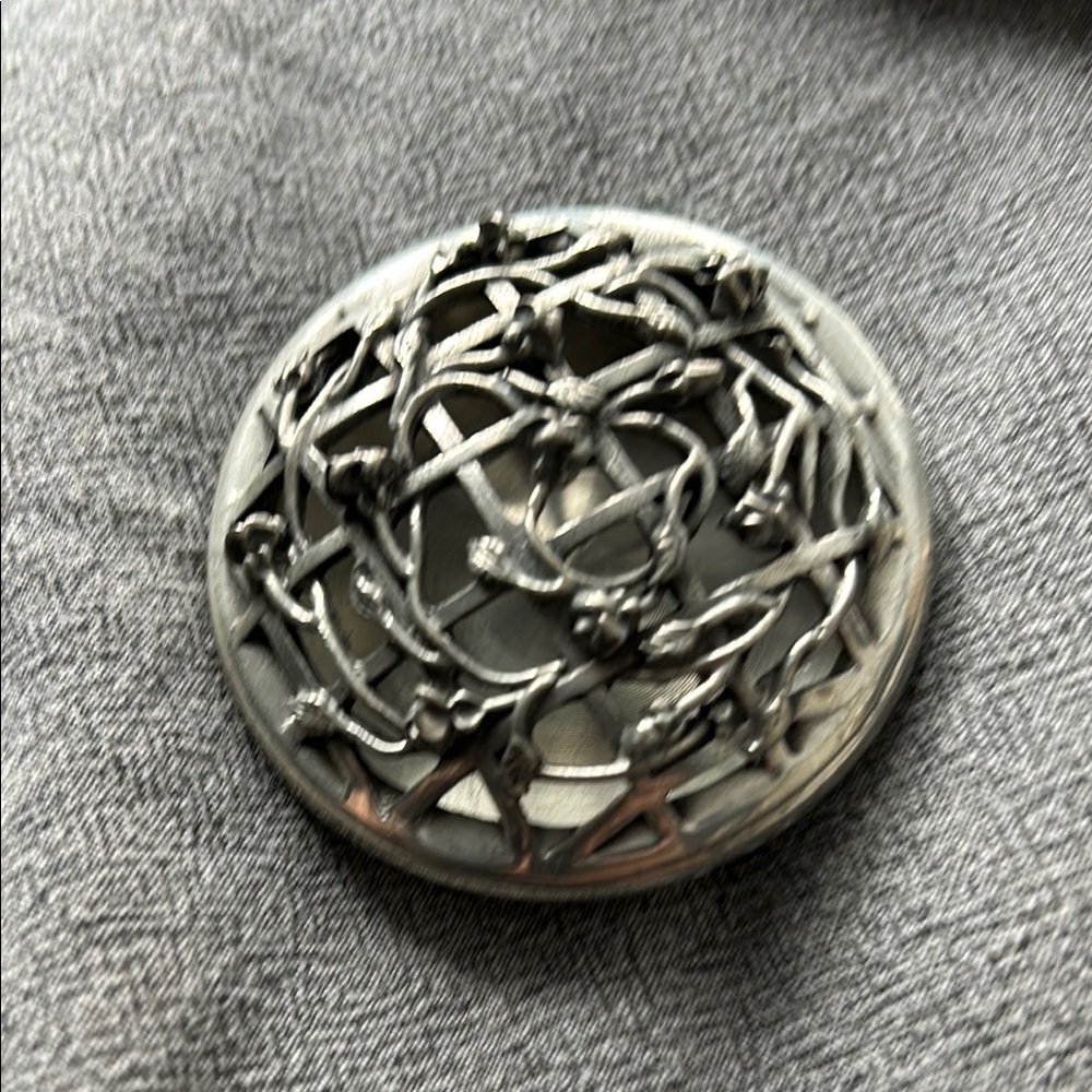 Pewter Floral trinket box
